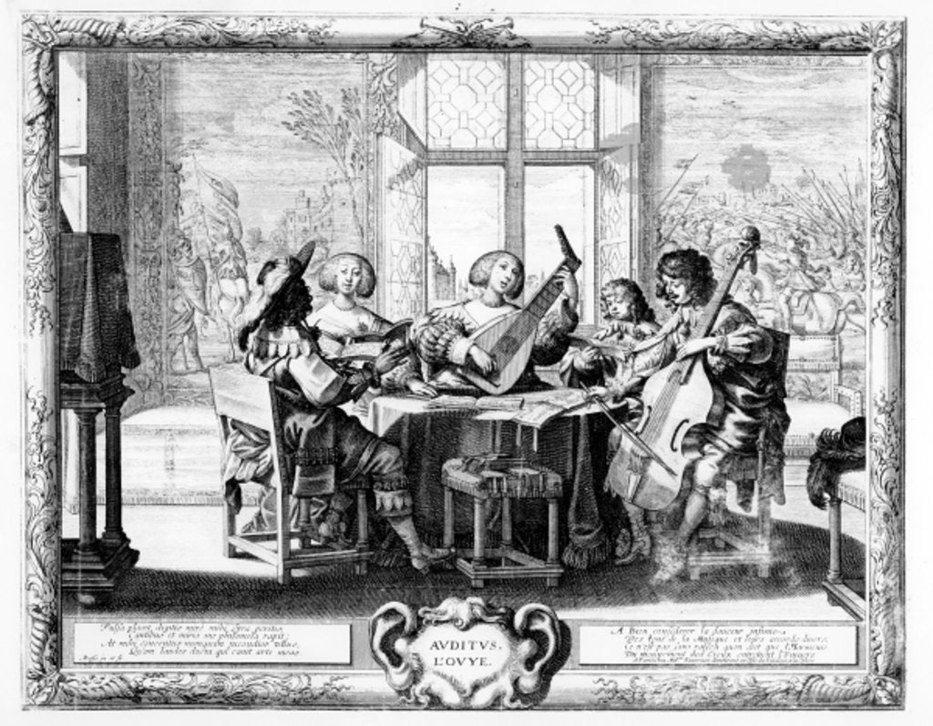 Detail of The Music Ensemble with a Lute by Abraham Bosse