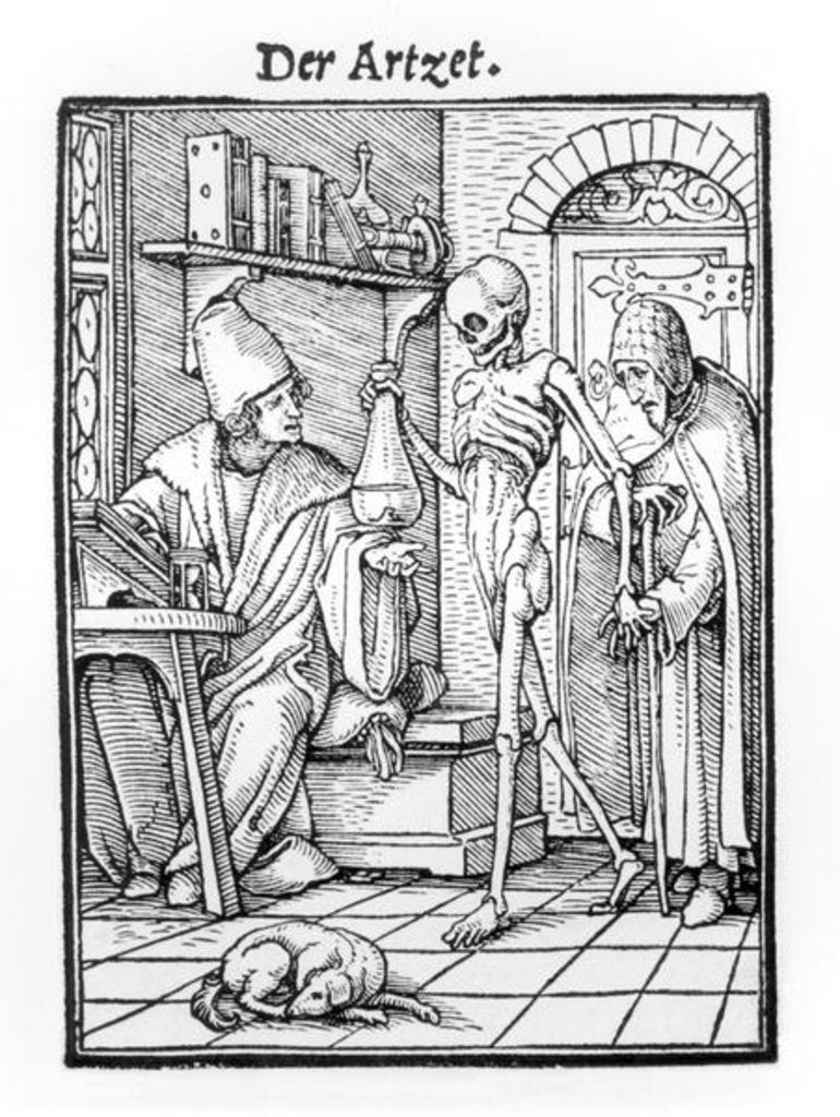 Detail of Death and the Physician by Hans Holbein the Younger