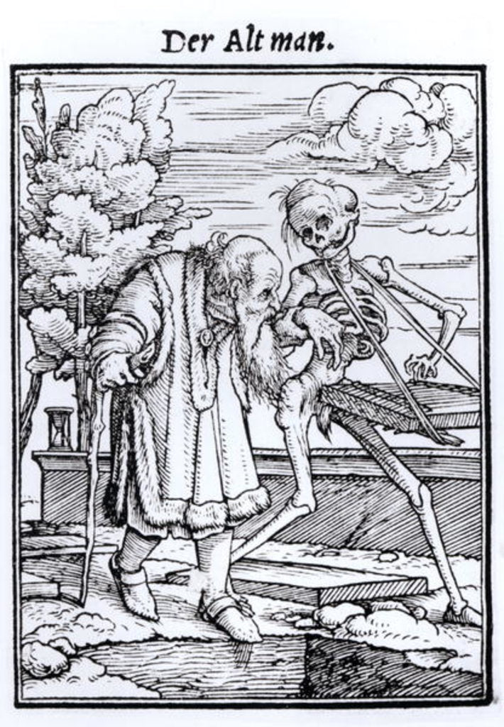 Detail of Death and the Old Man by Hans Holbein the Younger