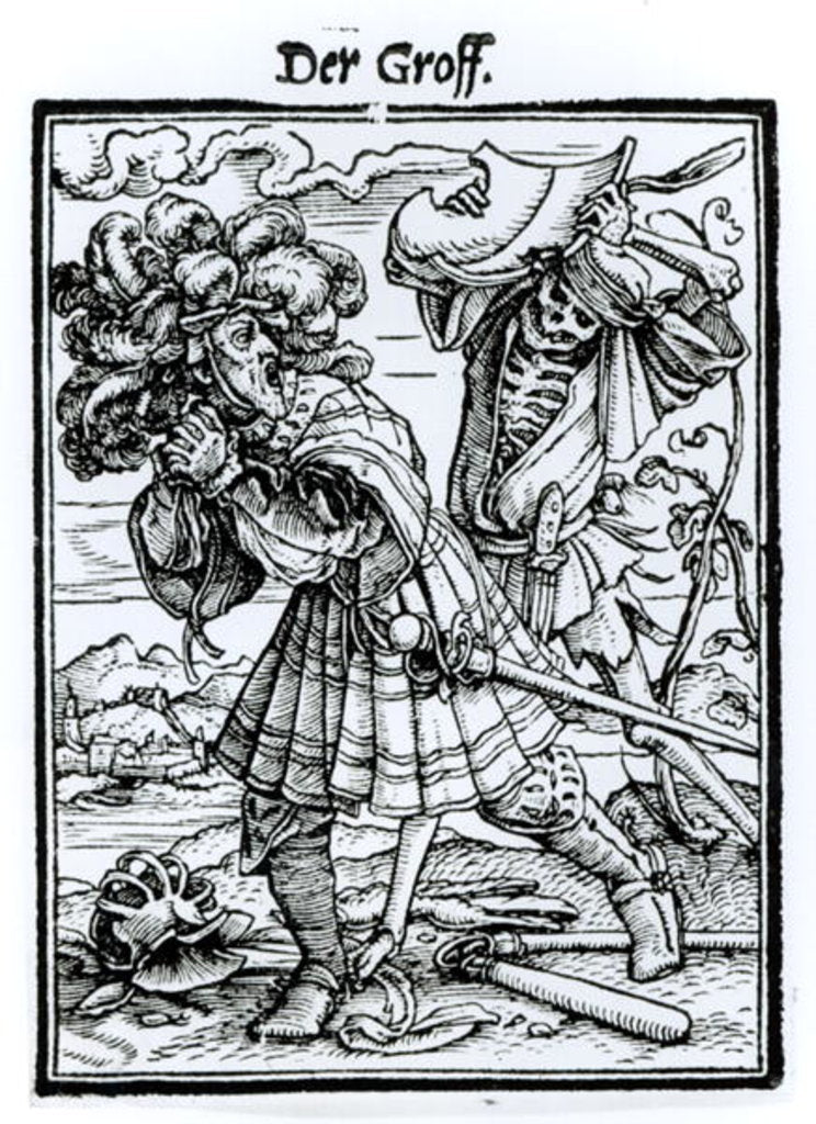 Detail of Death and the Count by Hans Holbein the Younger