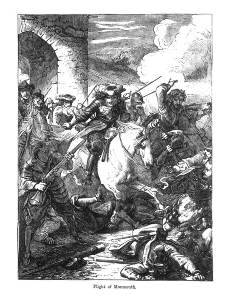 Detail of The Flight of Monmouth by English School