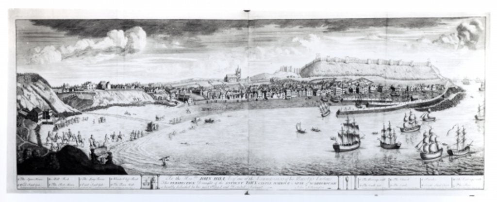Detail of View of Scarborough, 1735 by English School