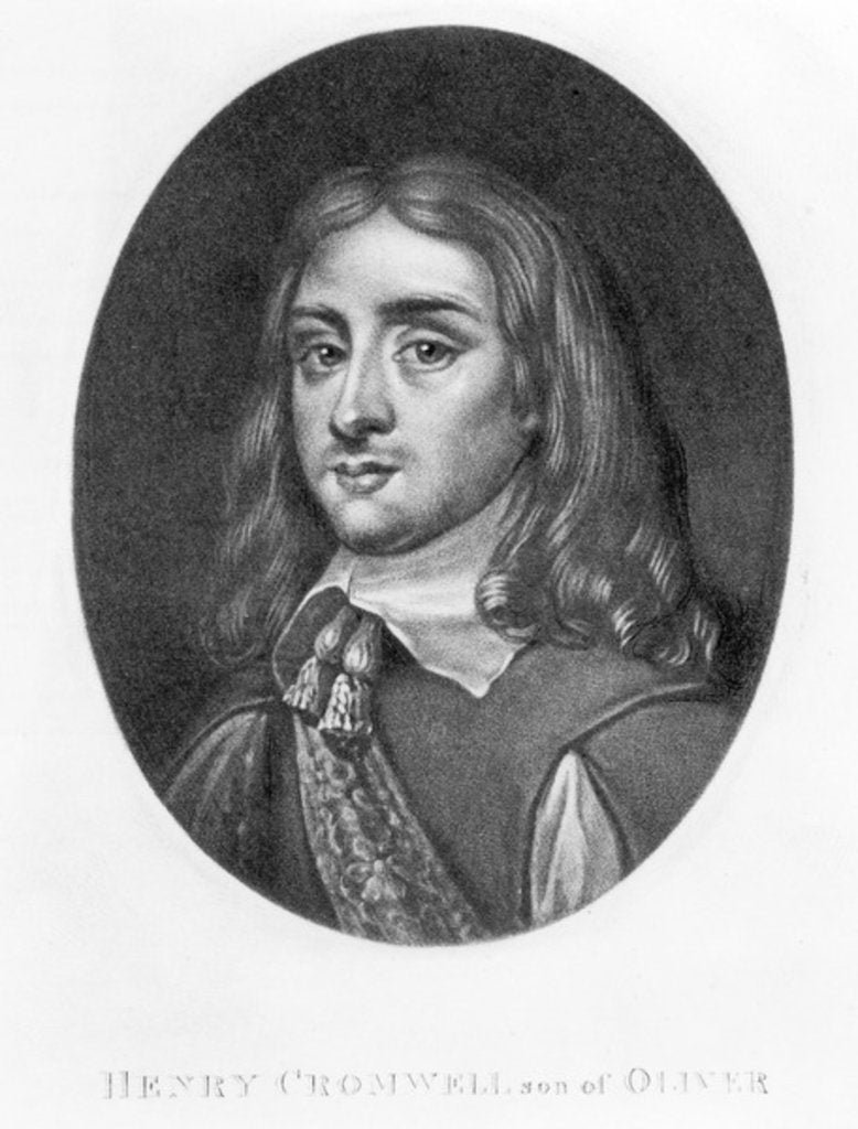 Detail of Portrait of Henry Cromwell engraved by Richard Earlom and Charles Turner by English School