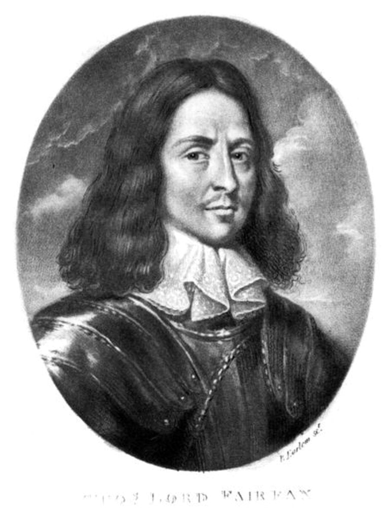 Detail of Lord Thomas Fairfax illustration from 'Portraits of Characters Illustrious in British History' by English School