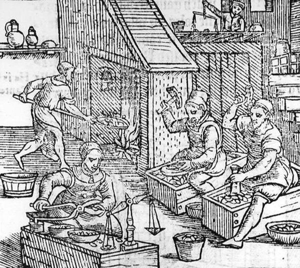 Detail of Women Blacksmiths by German School