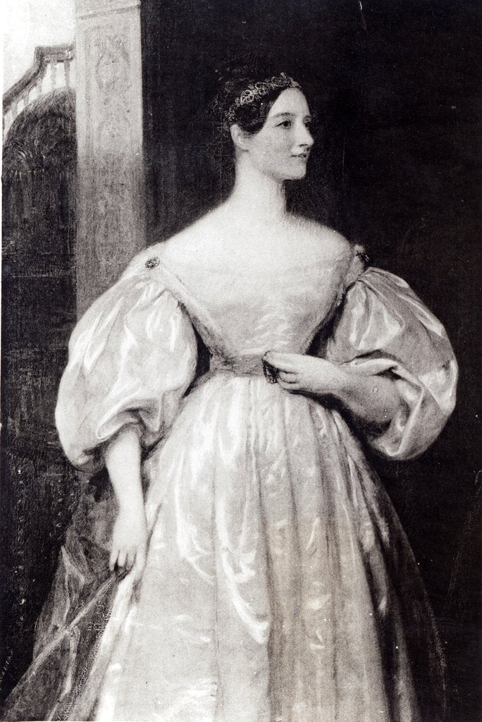 Detail of Portrait of Augusta Ada Byron Countess of Lovelace by English School