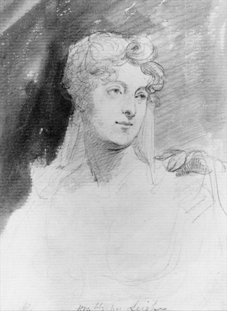 Detail of Portrait of The Hon. Augusta Leigh by George Hayter