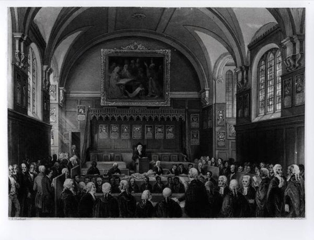 Detail of Lincoln's Inn Hall by Thomas Hosmer (after) Shepherd