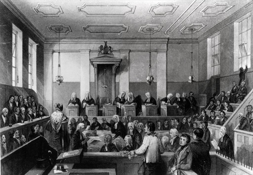 Detail of Central Criminal Court, The Old Bailey by Thomas Hosmer (after) Shepherd
