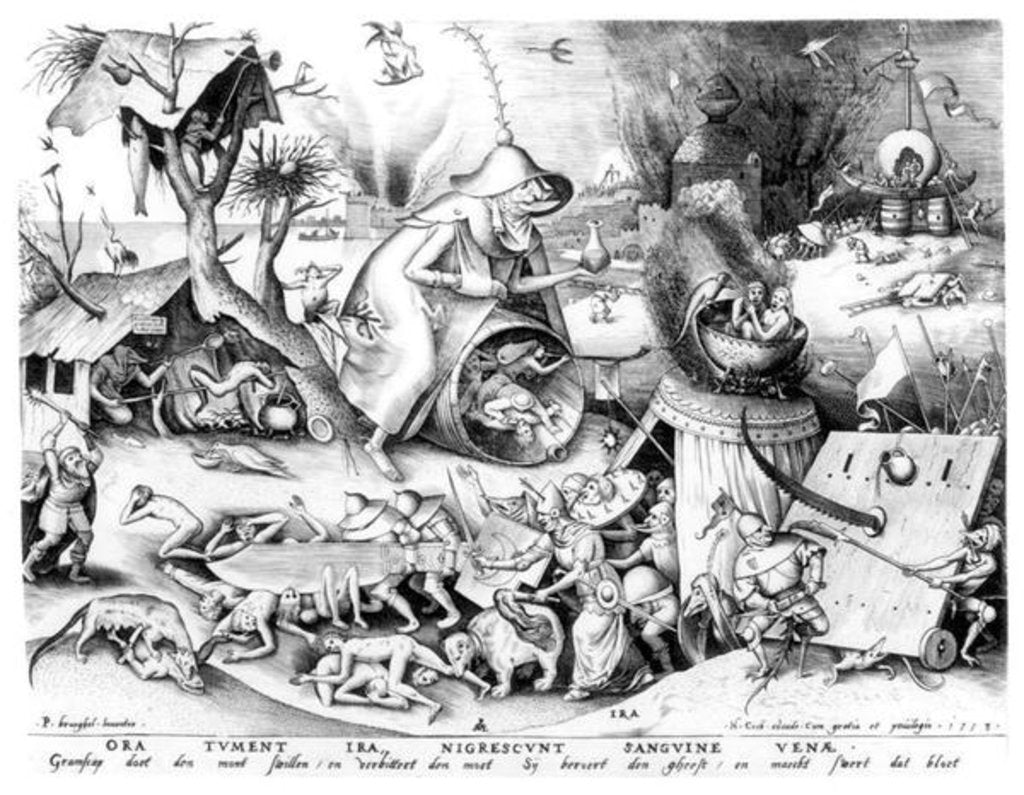 Detail of Anger by Pieter the Elder (after) Bruegel