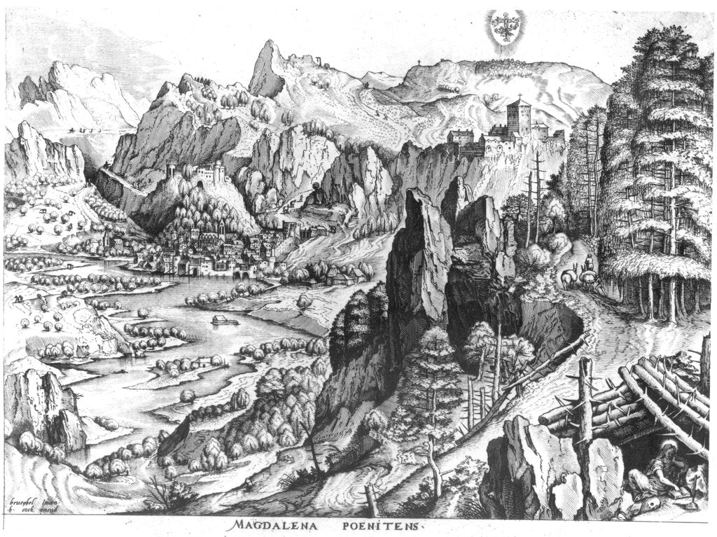 Detail of The Penitent Magdalene by Pieter the Elder (after) Bruegel