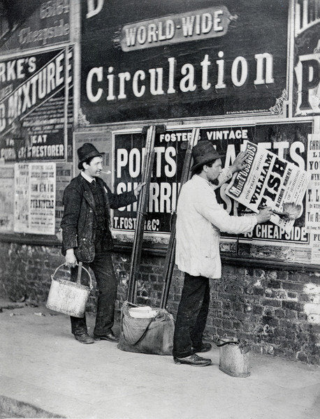 Detail of Street Advertising by John Thomson