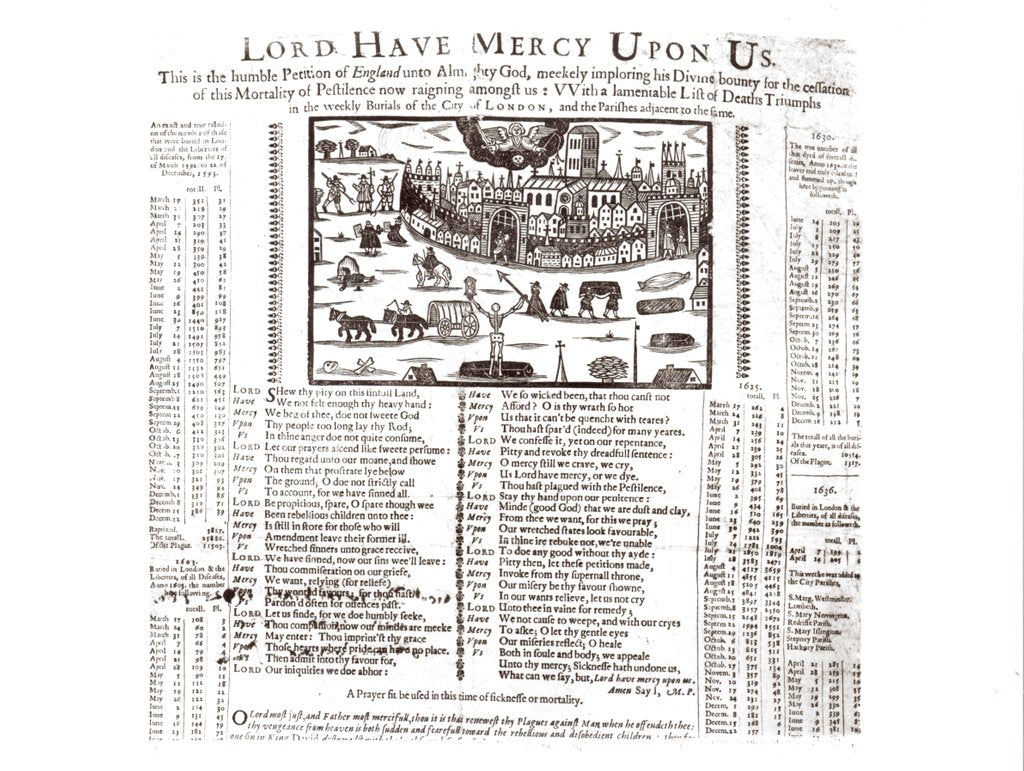 Detail of Lord Have Mercy Upon Us: The Plague in London by English School