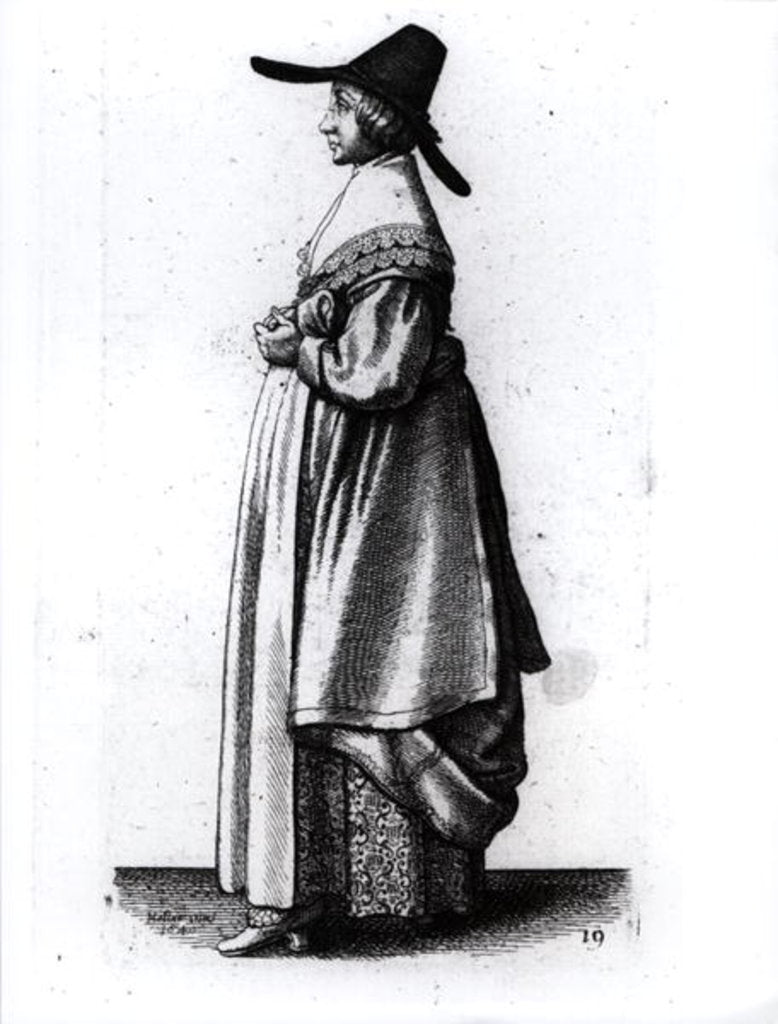 Detail of Merchant's Wife, 1640 by Wenceslaus Hollar