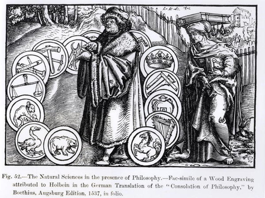 Detail of The Natural Sciences in the Presence of Philosophy by Hans Holbein the Younger