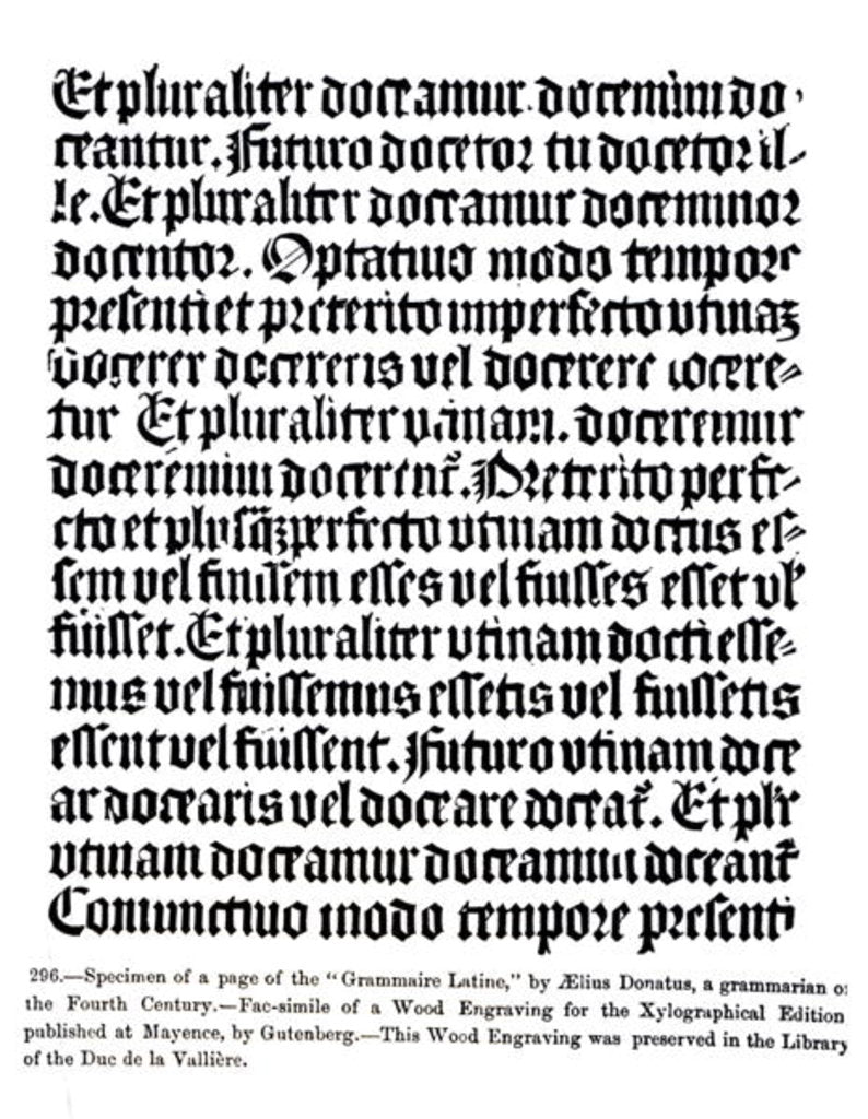 Detail of A page of the 'Grammaire Latine', by Aelius Donatus by German School