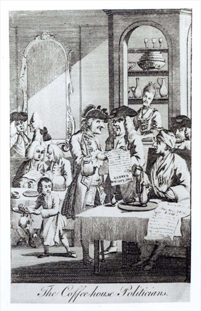 Detail of The Coffee House Politicians by English School