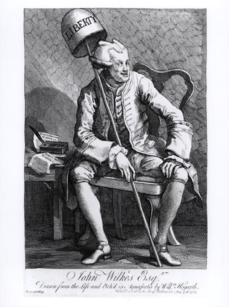 Detail of John Wilkes, 1763 by William Hogarth
