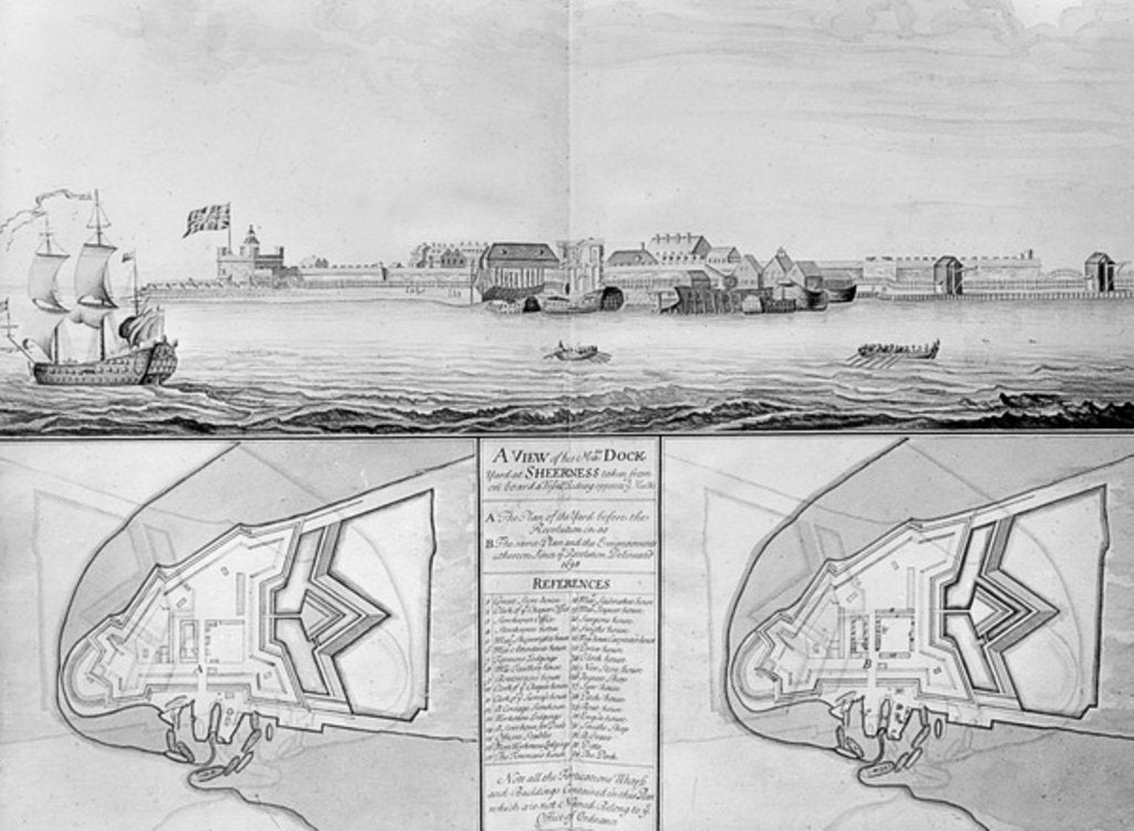 Detail of A View of His Majesty's Dockyard at Sheerness, 1698 by English School