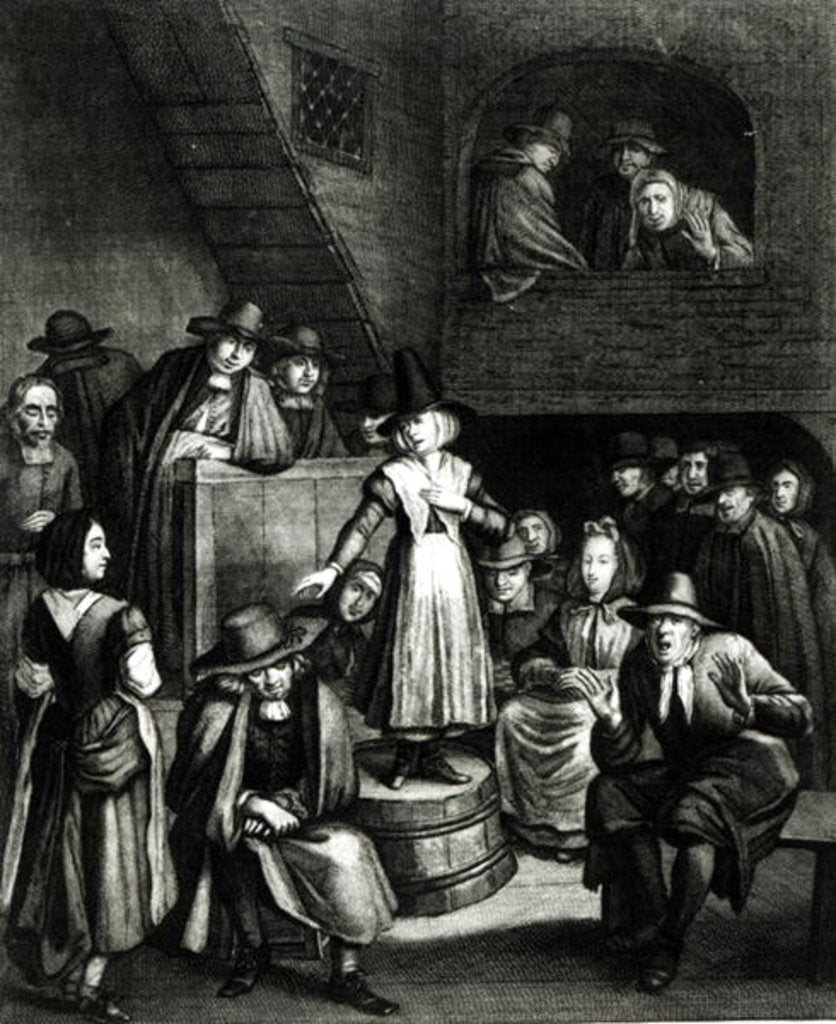 Detail of Quaker Meeting, 1699 by Marcellus or Marcel Lauron