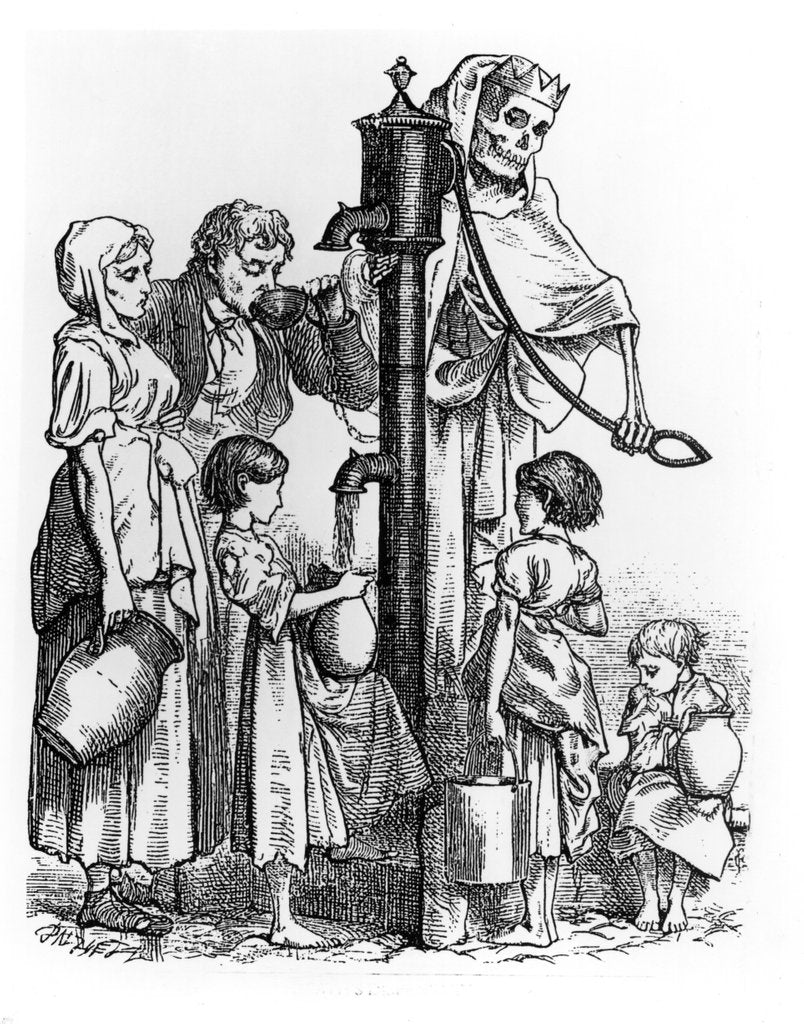 Detail of Death Dispensary, 1830 by English School