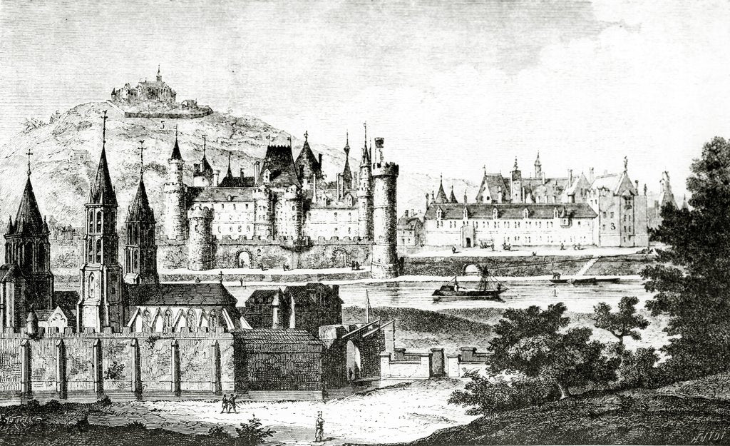 Detail of View of Saint-Germain-des-Pres and of the Pre-aux-Clercs during the reign of Charles V by (after) French School