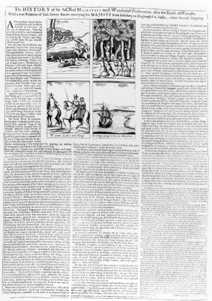 Detail of The history of the Battle of Worcester, published 1660 by English School