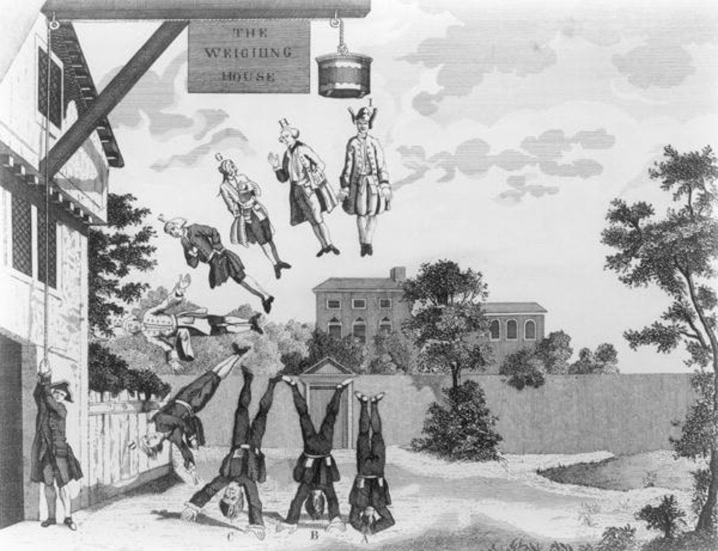 Detail of The Weighing House by William Hogarth