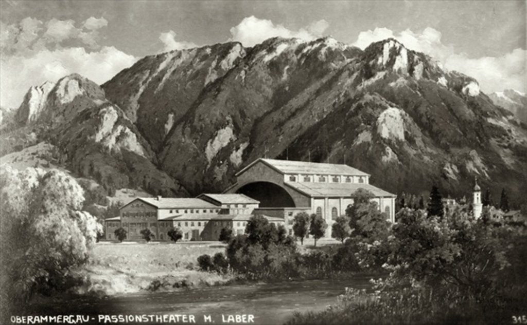 Detail of The Theatre at Oberammergau, 1930 by Anonymous