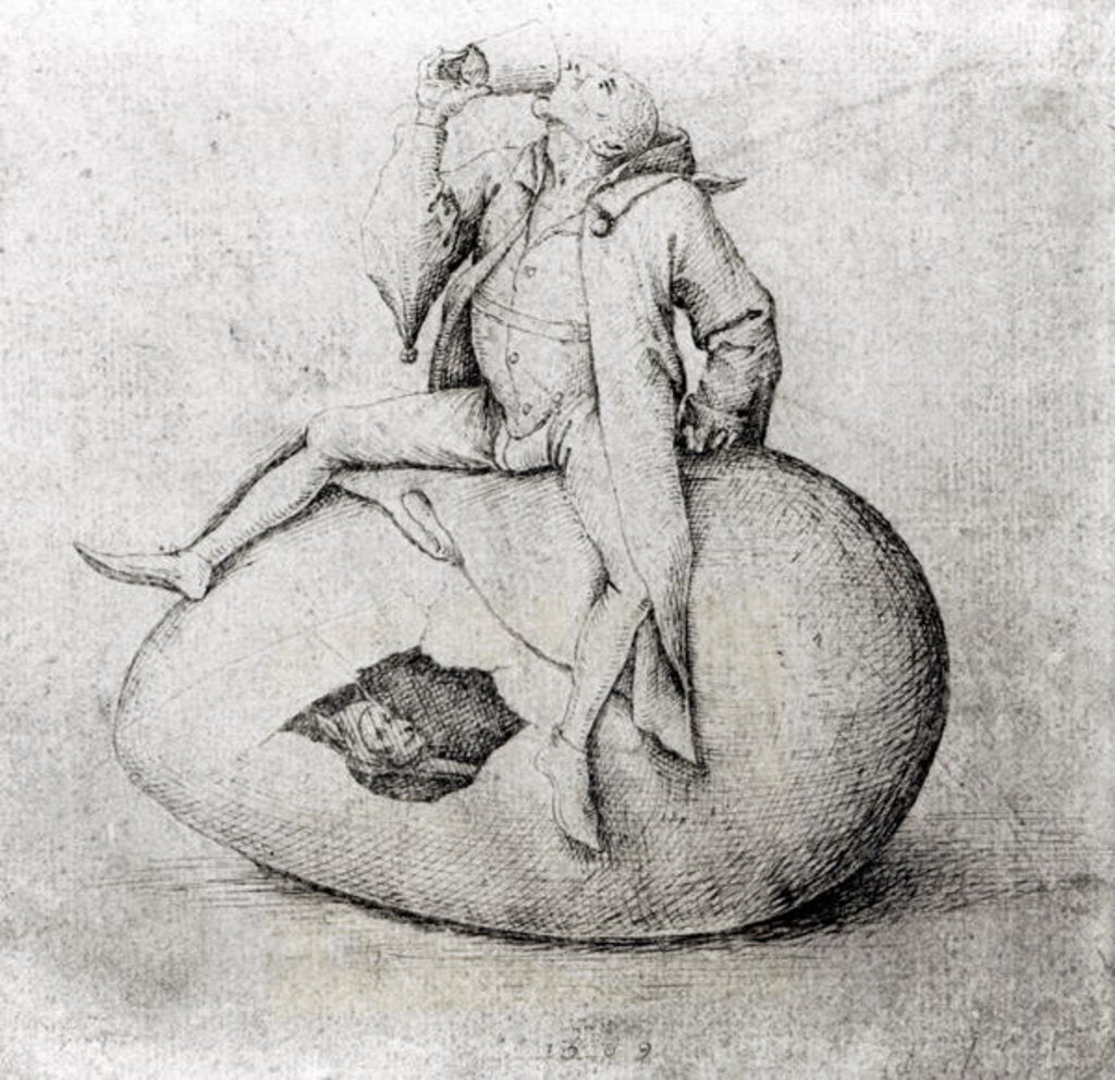 Detail of Fool Trying to Hatch an Egg by School English