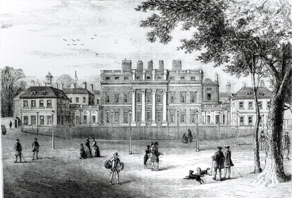 Detail of Buckingham House in 1775 by English School