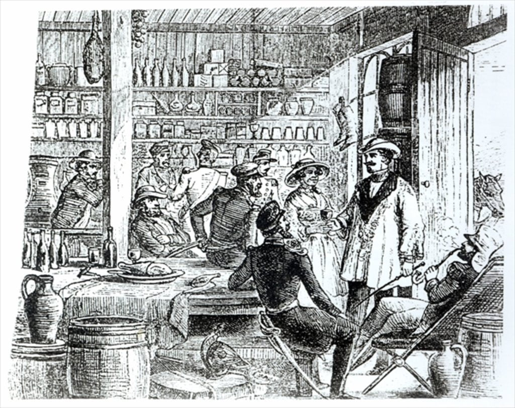 Detail of The Meeting of Mary Seacole and Alexis Soyer in her hotel bar, c.1855 by English School