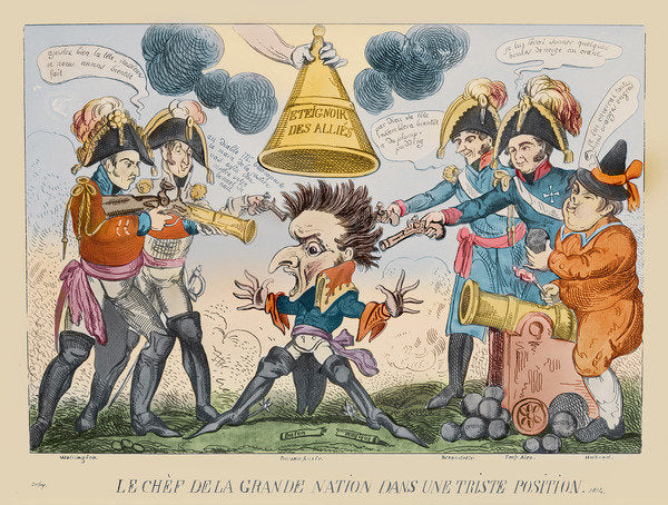 Detail of The Head of the Great Nation in a Queer Situation, 1813 by George Cruikshank