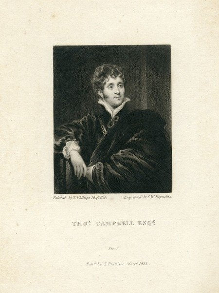 Detail of Thomas Campbell, 1818 by Samuel William I Reynolds