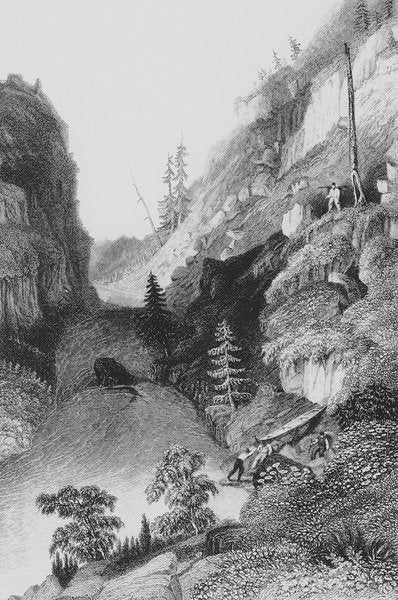 Detail of Portage in Hoarfrost River, 1836 by George Back (after)