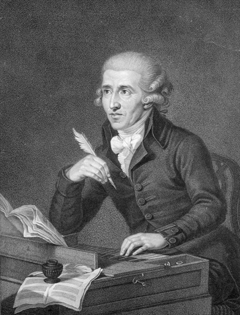 Detail of Joseph Haydn engraved by Schiavonnetti, 1792 by Ludwig Guttenbrunn