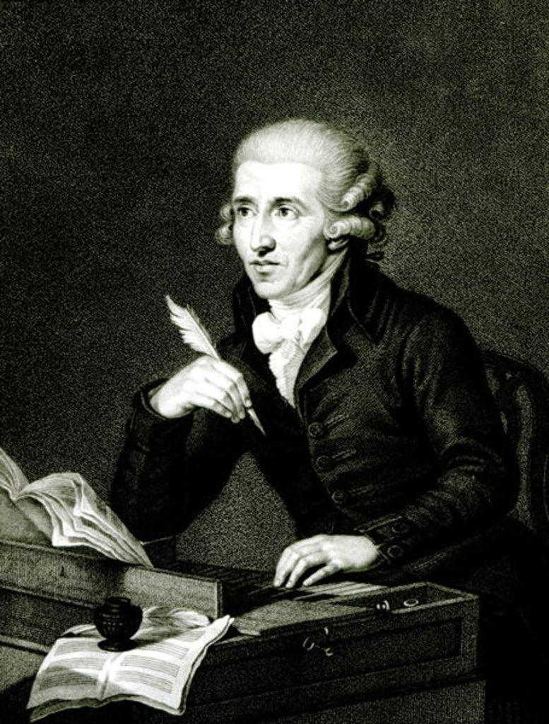 Detail of Joseph Haydn c.1770 by Ludwig Guttenbrunn