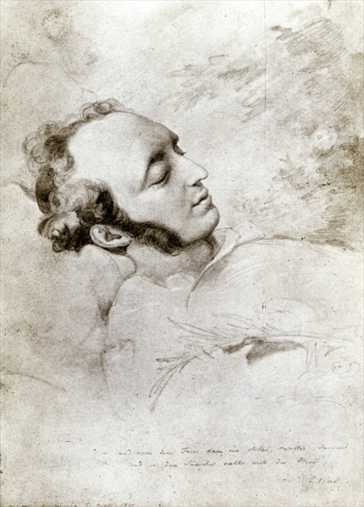 Detail of Felix Mendelssohn on his deathbed, c.1847 by Eduard Bendemann