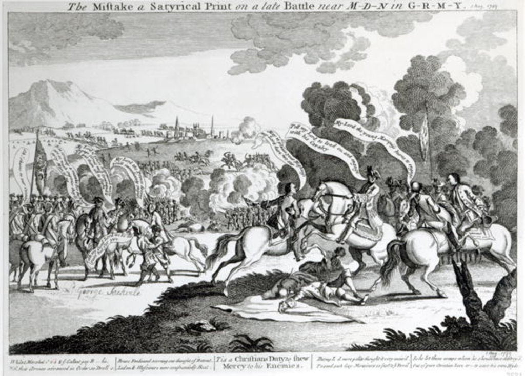 Detail of Battle of Minden, 1st August 1759 by English School