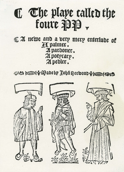 Detail of The Play called the foure PP, c. 1530 by English School