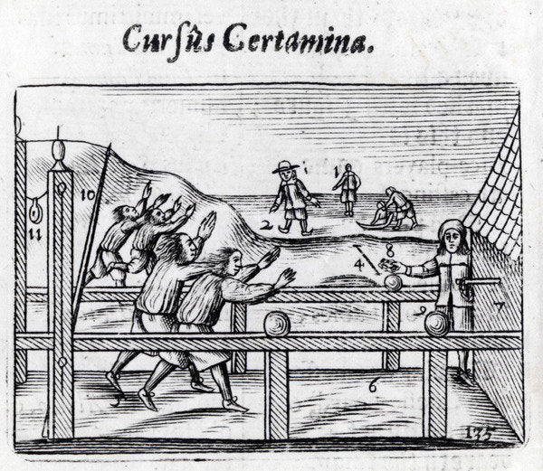Detail of Boys' races from 'Orbis Sensualium Pictus', 1658 by John Amos Comenius