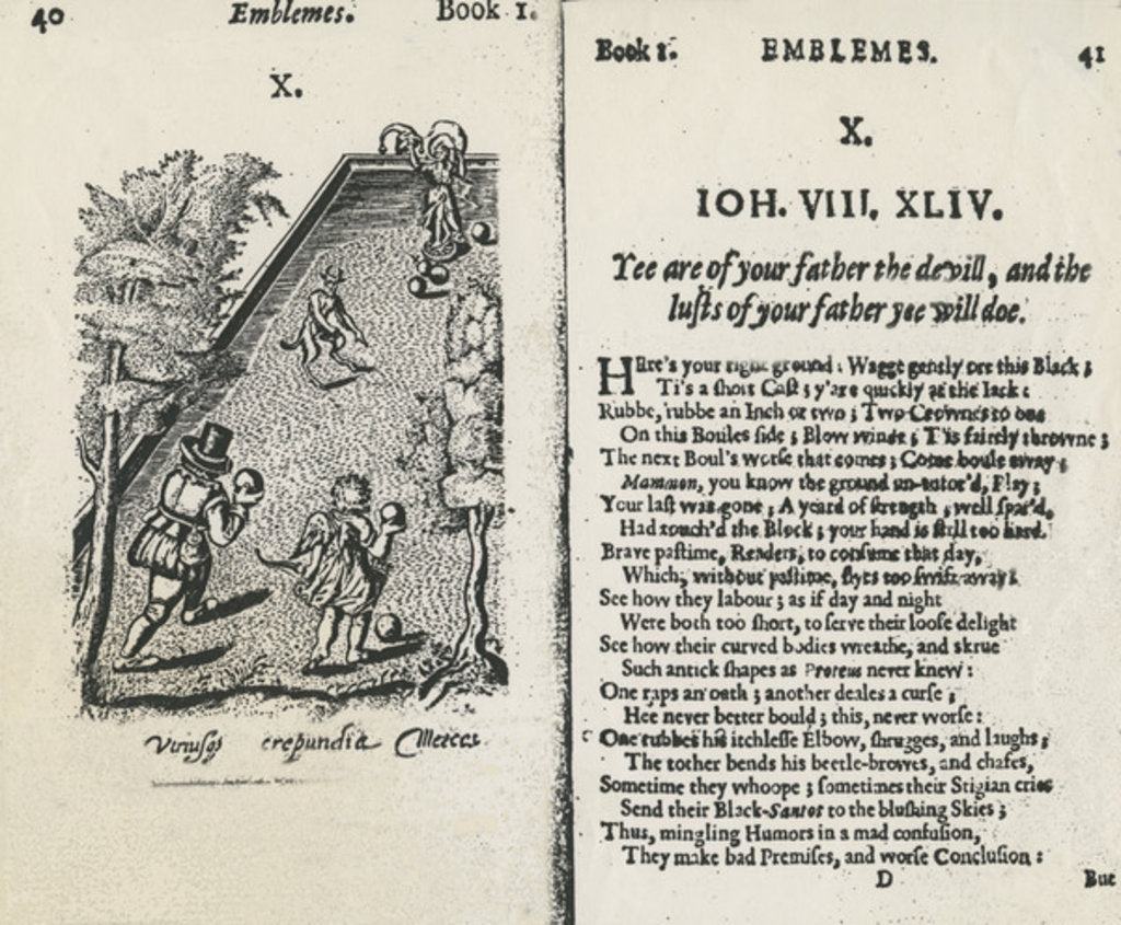 Detail of Allegorical game of boules by English School