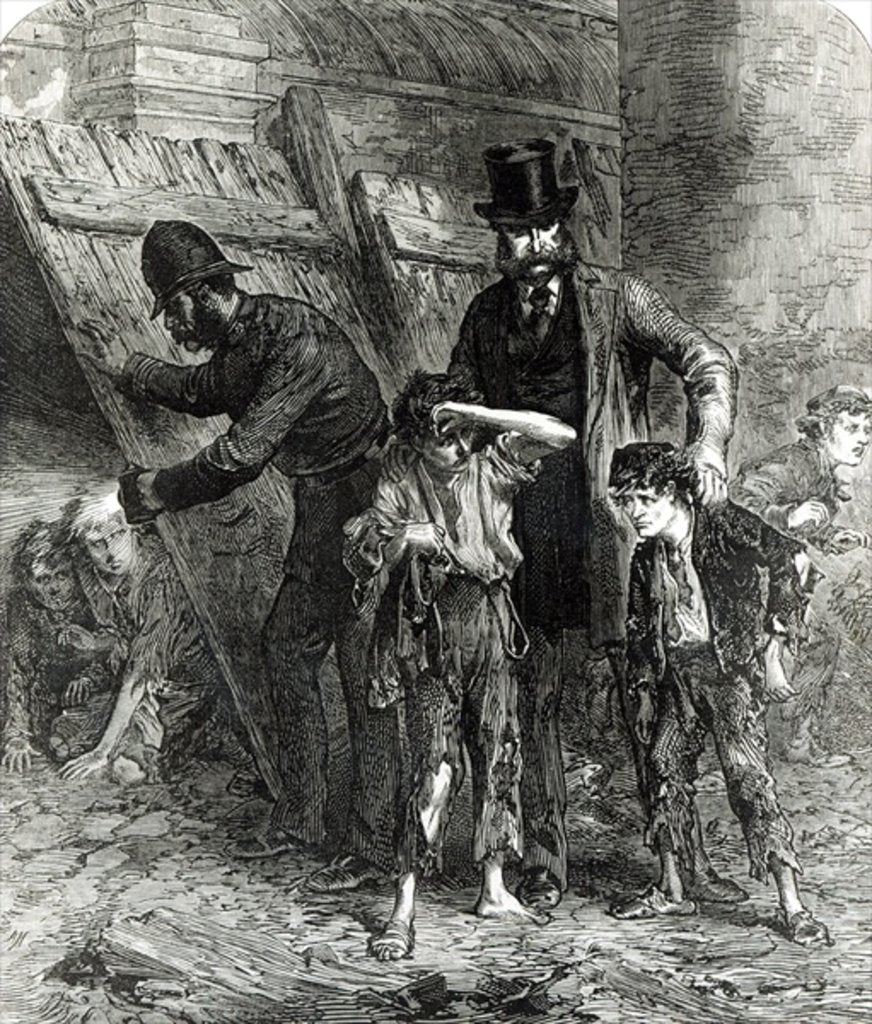 Detail of A London School-Board Capture, 2.40am, 1871 by English School