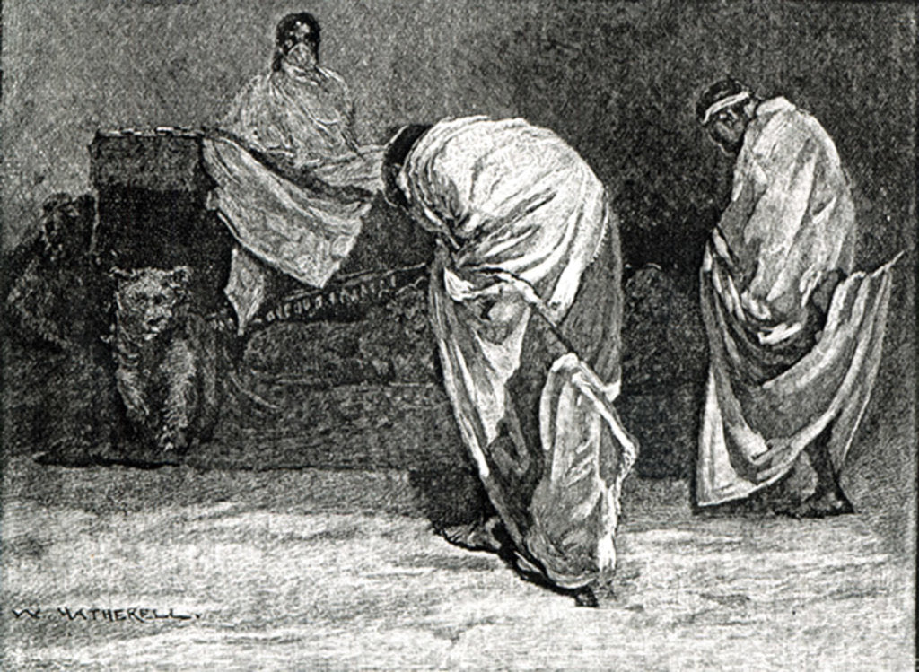 Detail of The Emperor Theodore granting an audience from 'Cassell's Illustrated History of England',1866 by W. Hatherell