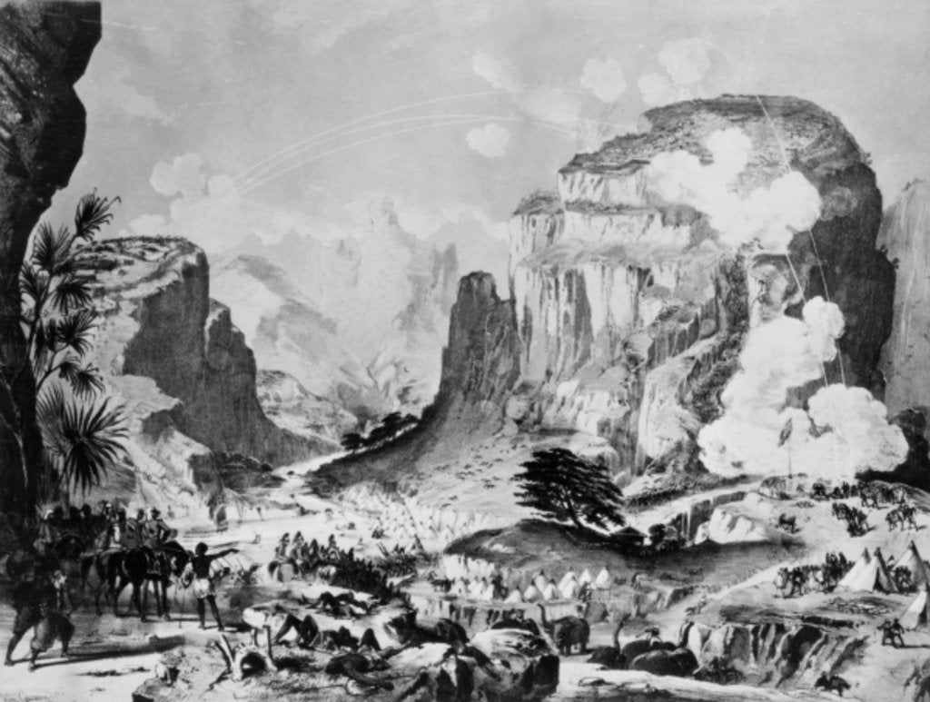 Detail of The Storming of Magdala by British troops under Sir Robert Napier by (after) English School