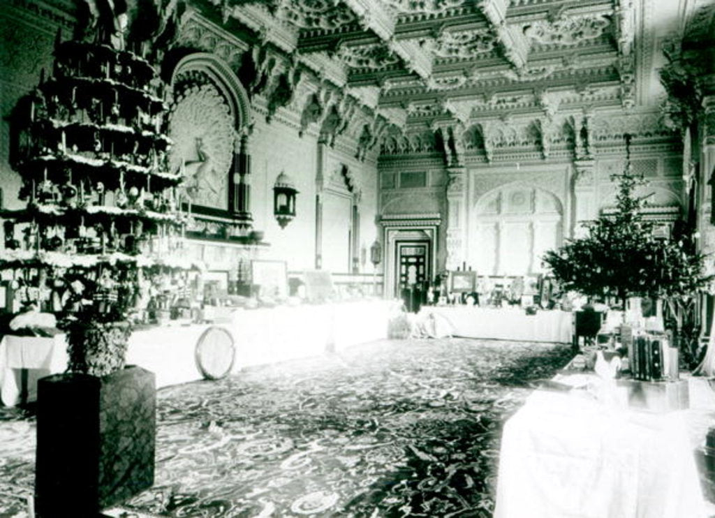 Detail of Christmas Tables in the Durbar Room at Osborne House, 1900 by English Photographer