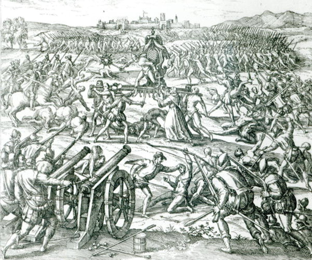 Detail of The Battle of Cajamarca, 1532 by Theodor de Bry