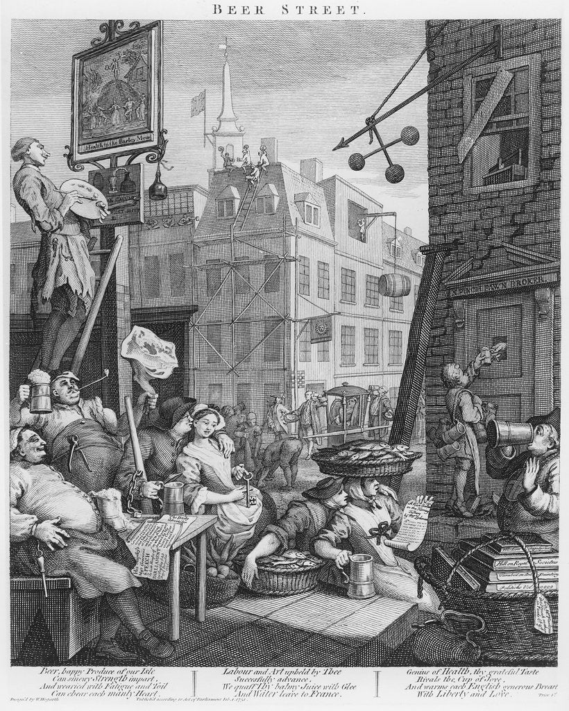 Detail of Beer Street, 1751 by William Hogarth