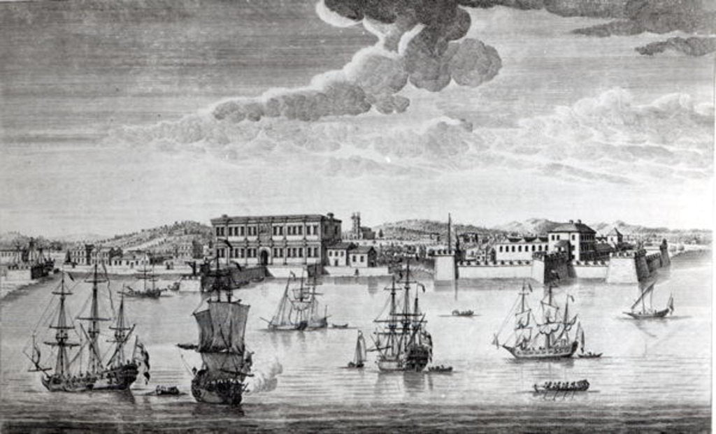 Detail of Bombay on the Malabar coast belonging to the East India Company of England, 1754 by Jan van Ryne