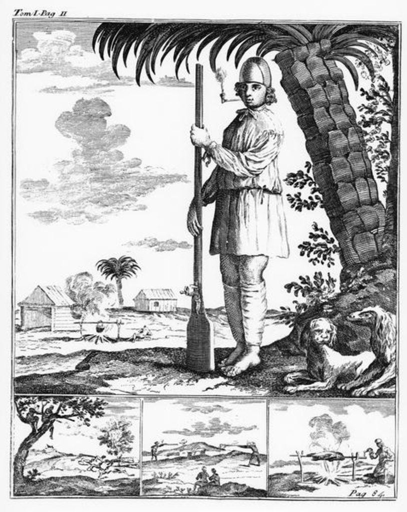 Detail of Buccaneer in the West Indies, 1686 by French School